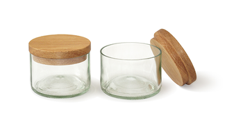 Salz- und Kräuterdose aus Glas und Holz | © Wendelstein Werkstätten